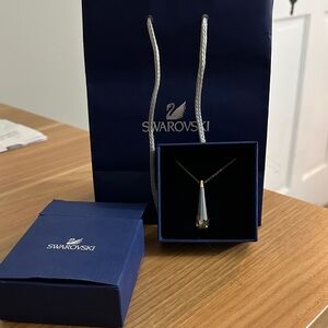 Swarovski Veda Gold Necklace with Teardrop Crystal